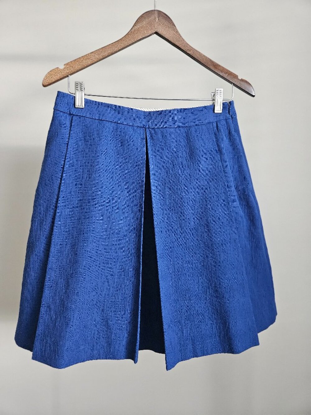 Brooks Brothers Royal Blue Textured A-Line Skirt with Pockets - Size 4
